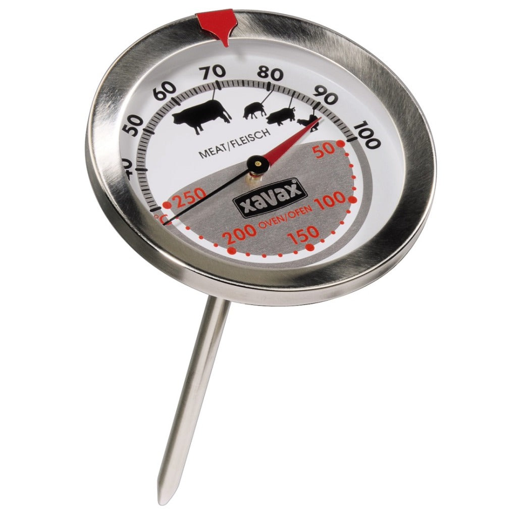 Xavax thermomètre à viande et four en acier inoxydable mat