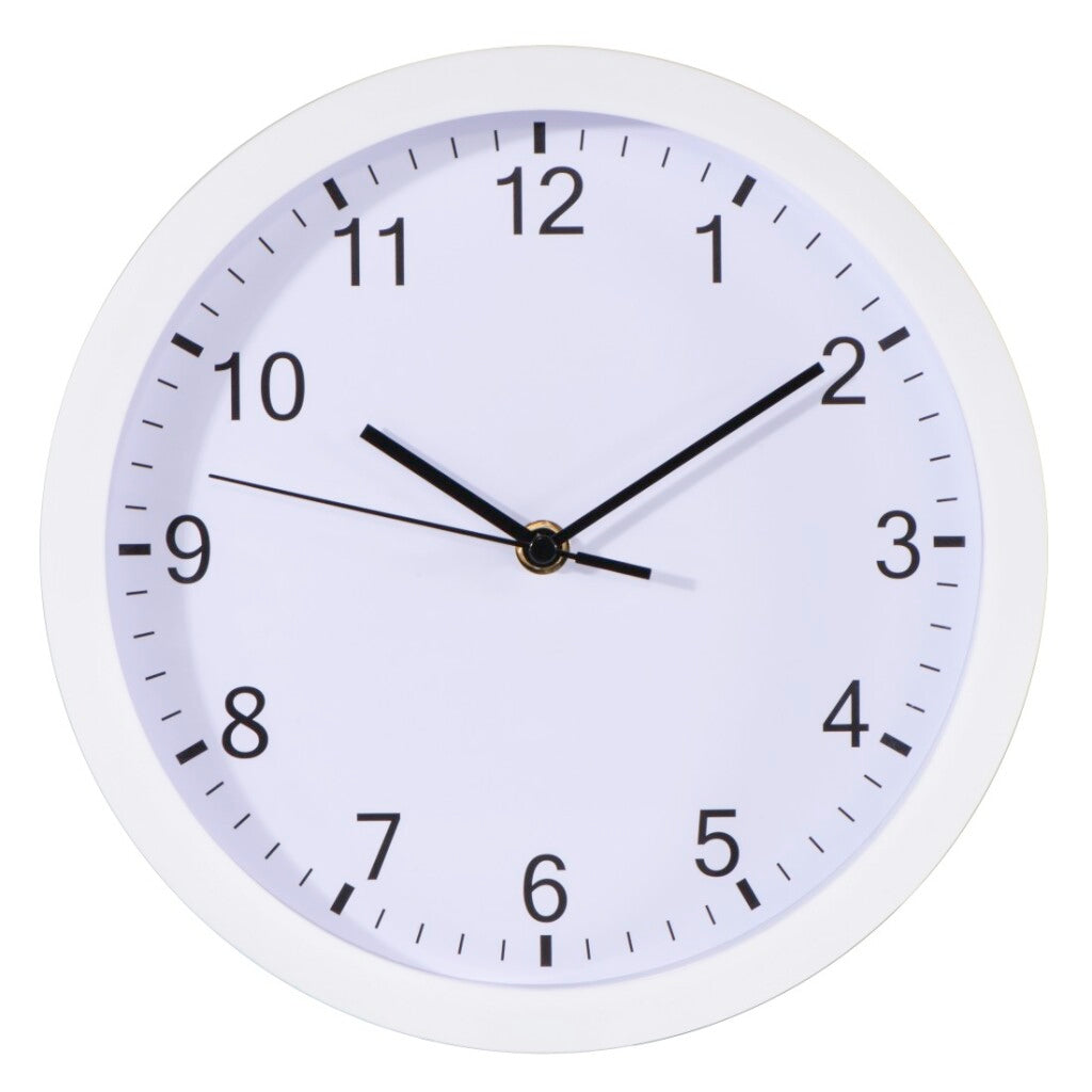 Horloge murale hama pure Ø 25 cm bras sage blanc