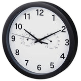 Hama horloge murale pure plus ø 25 cm avec thermo-hygromètre silencieux noir