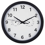 Hama horloge murale pure plus ø 25 cm avec thermo-hygromètre silencieux noir