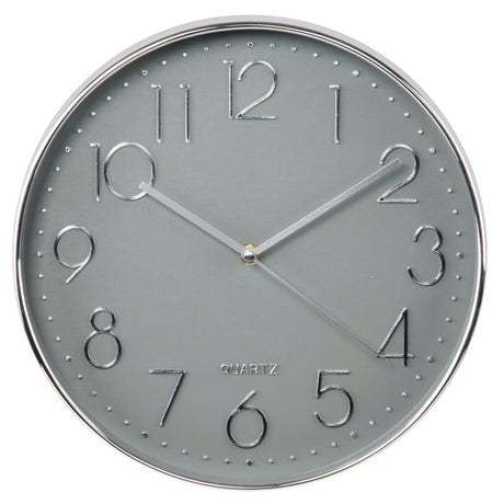 Hama horloge murale élégance ø 30 cm gris argenté silencieux