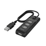Hama Hub USB 4 ports USB 2.0 480 Mbits interrupteur marche/arrêt