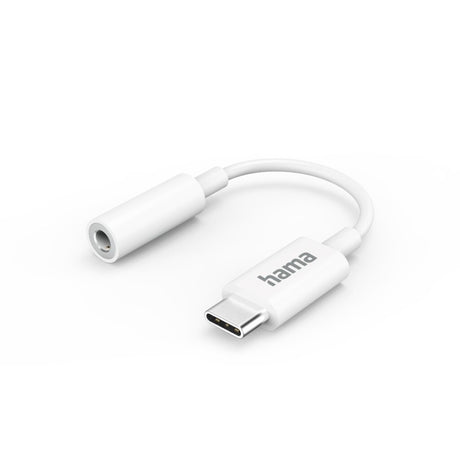 Adaptateur Hama AUX USB-C et tableau de bord ; Connexion jack 3,5 mm, blanche