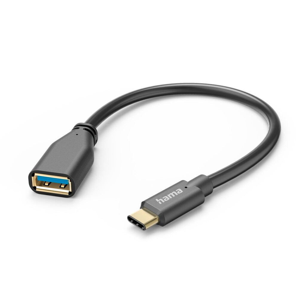 Hama Câble adaptateur USB OTG fiche USB-C - connexion USB-A 15 cm noir