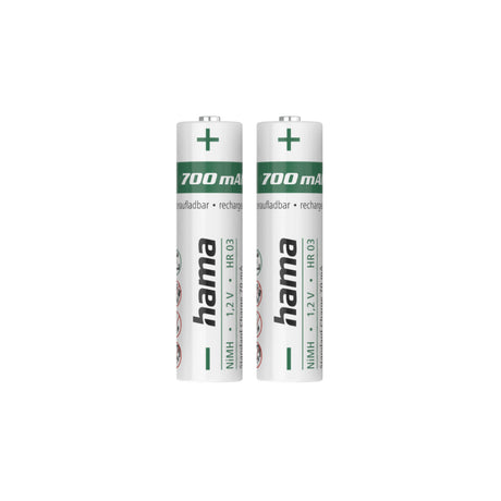 Hama Batterie NiMH #039;s AAA micro 700 Mah 1,2V 2 pièces