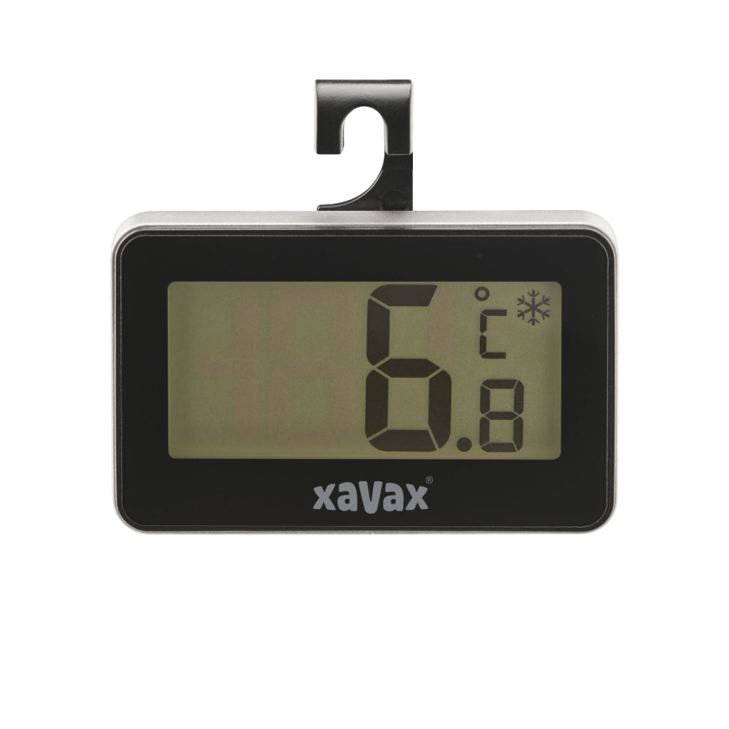 Xavax thermomètre numérique pour réfrigérateur, congélateur et congélateur coffre, noir