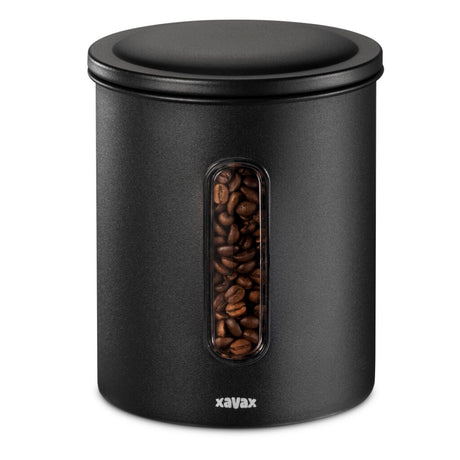 Boîte à café Xavax pour 500 g de grains ou 700 g de poudre, hermétique, aromatight, noir