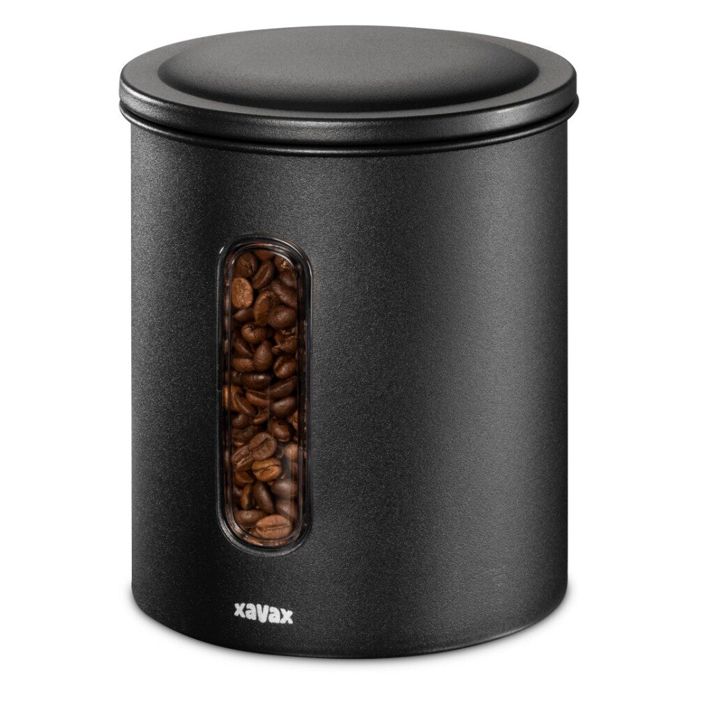 Boîte à café Xavax pour 500 g de grains ou 700 g de poudre, hermétique, aromatight, noir