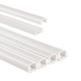 Hama Goulotte de câbles autocollante demi-ronde 100x1,1x1 cm 4 pièces PVC blanc