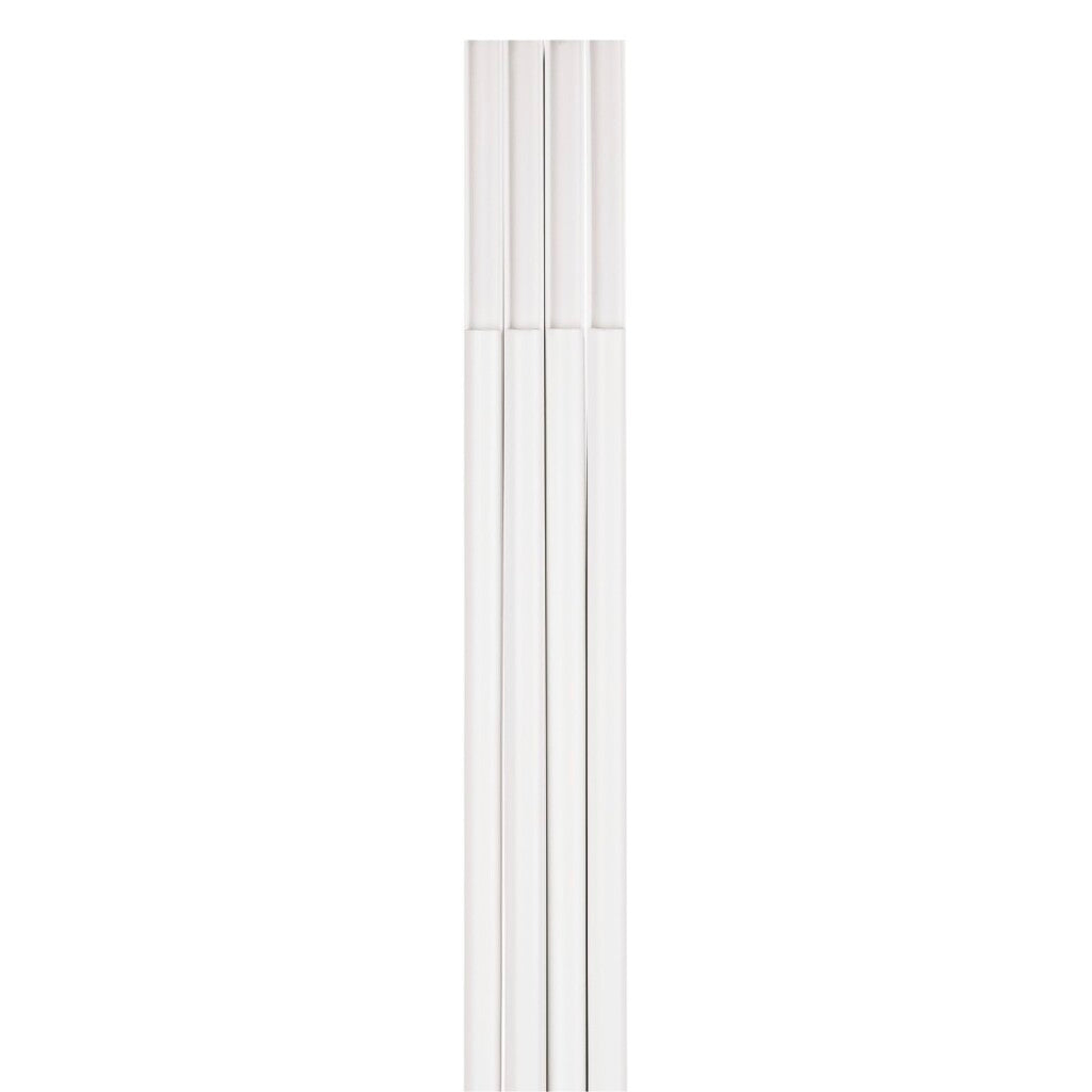 Hama Goulotte de câbles autocollante demi-ronde 100x1,1x1 cm 4 pièces PVC blanc