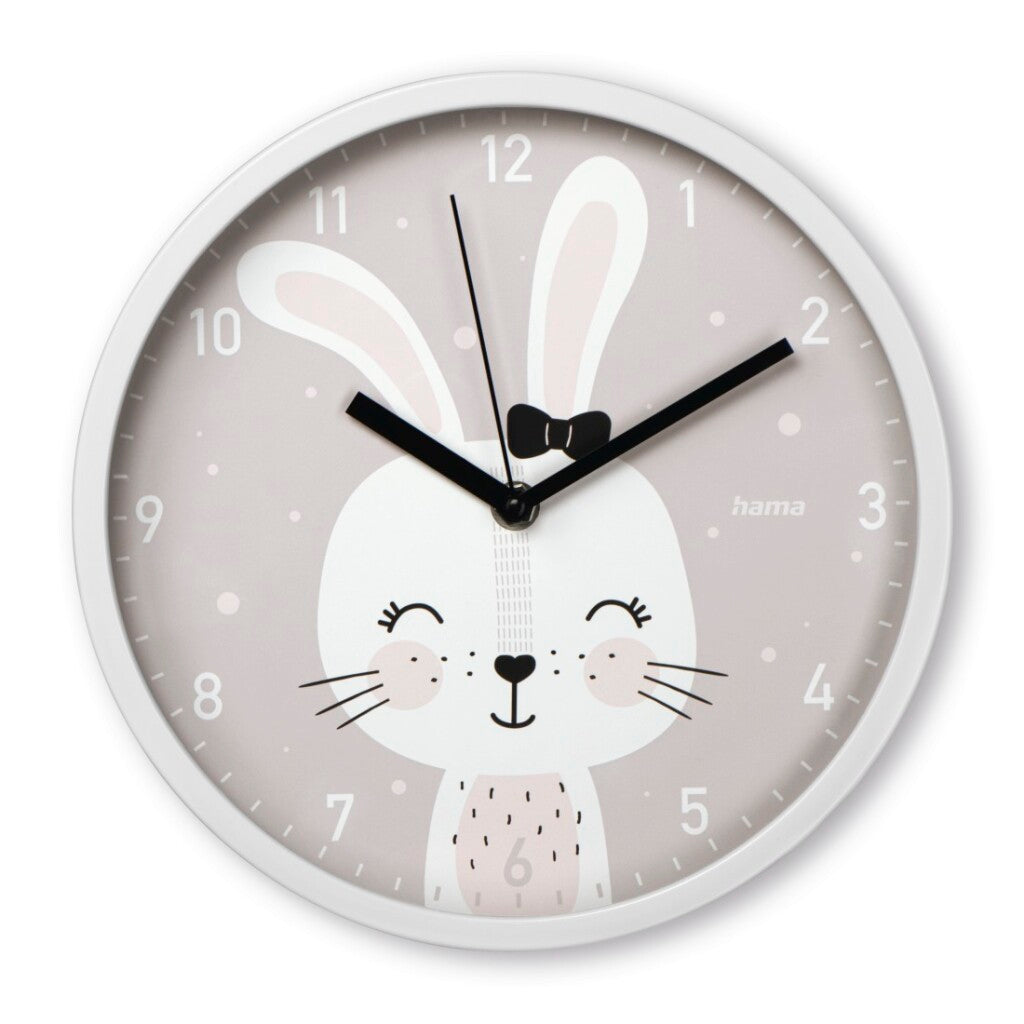 Hama horloge murale pour enfants Maui ne tique pas pour les chambres d'enfants analogique ø 25 cm