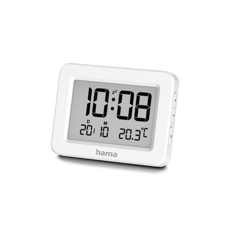 Hama Réveil numérique LCD blanc