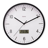 Hama horloge murale dcf Lanzarote ne tique pas + thermomètre et hygromètre 35 cm noir et blanc