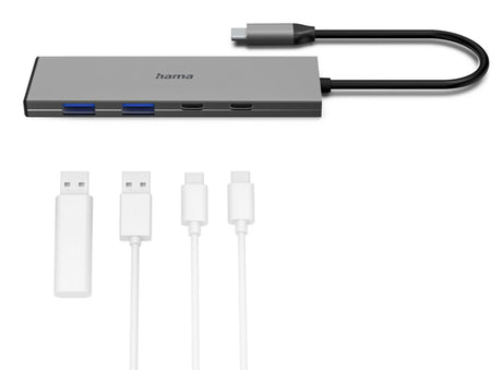 Hama Hub USB-C 4 ports 2x USB-A 2x USB-C USB 3.2 Gen2 10 Gbit S PD Alu