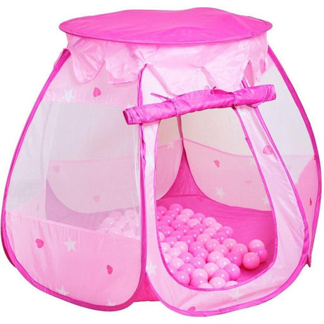 Tente de jeu avec 100 balles rose