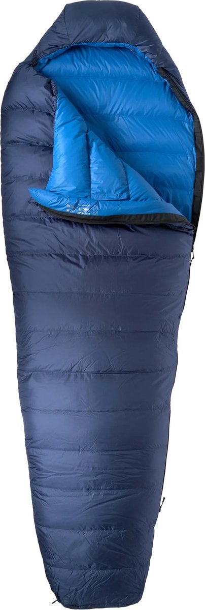 Lowland outdoor - kibo +5 - donzen mummy slaapzak +5°c - 795 gr - 225x80 cm - blauw
