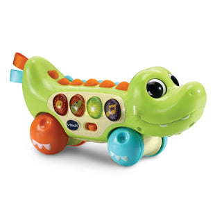 Vtech baby animal friends crocodile - jouets éducatifs pour bébé - rouleau d'activité avec effets lumineux et sonores - cadeau - à partir de 6 mois