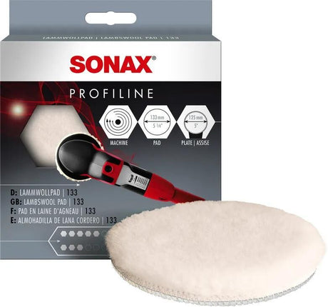 Sonax capuchon de polissage lammwollpad tampons en peau d'agneau 130 mm