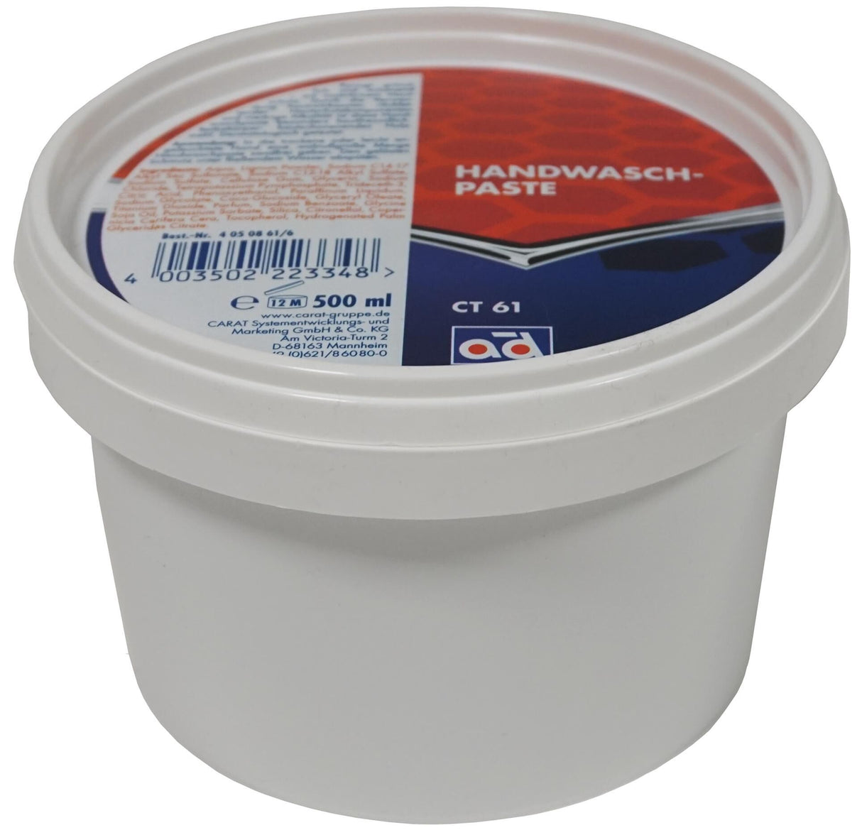 Annonce nettoyant pour les mains ct61 pâte de lavage des mains ds. 500 ml ct61