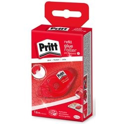 Rouleau colle permanent + recharge pritt 8,4mmx16m rechargeable sans solvant et sans acide