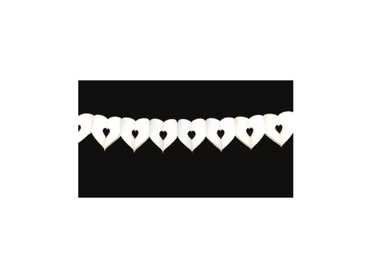 Guirlande Haza coeur blanc 6 mtr