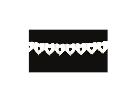 Guirlande Haza coeur blanc 6 mtr