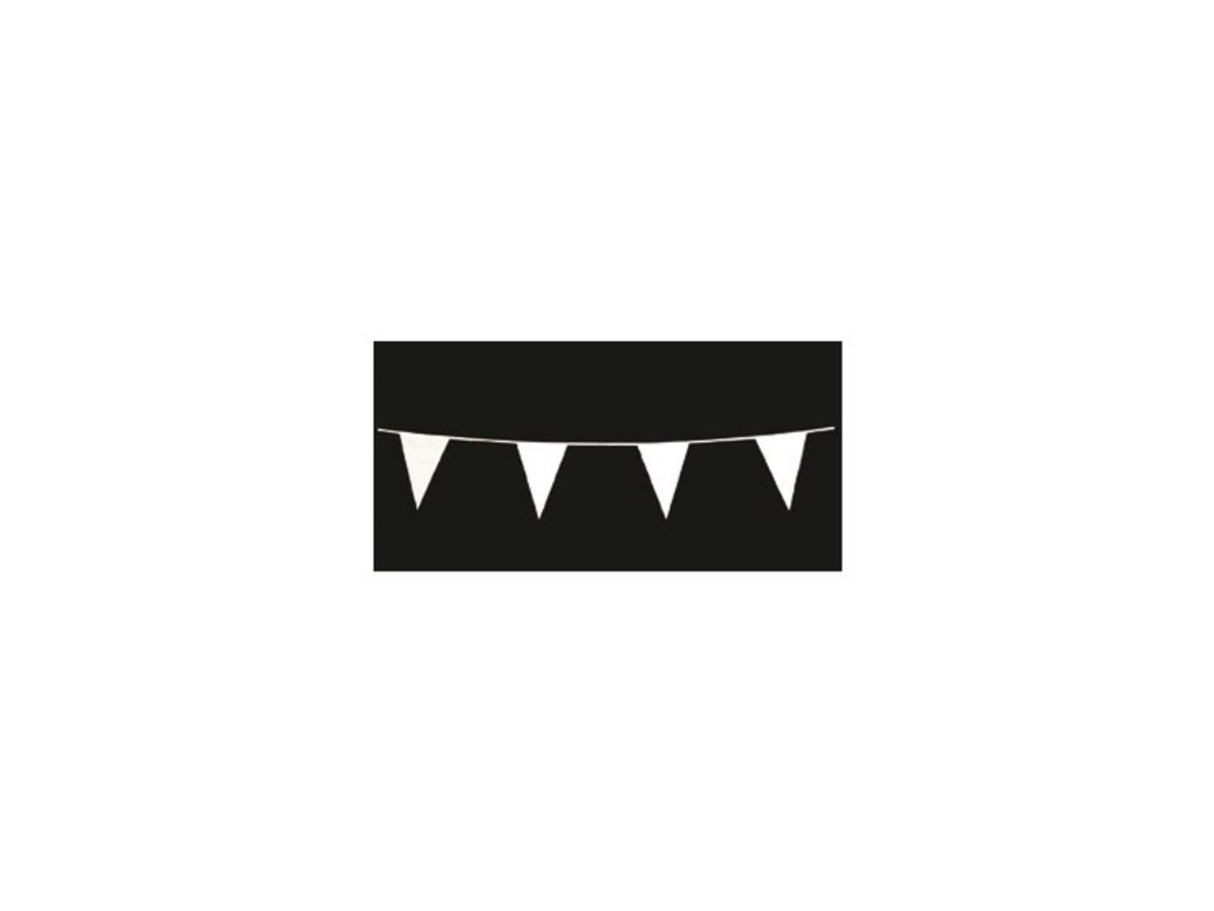 Ligne de drapeau Haza 10m plastique blanc