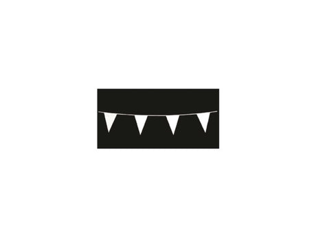 Ligne de drapeau Haza 10m plastique blanc