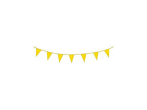 Ligne drapeau Haza 10m plastique jaune