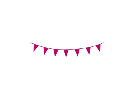 Haza drapeau ligne 10m plastique rose vif