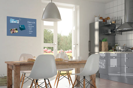 Sigel si-b1207 tableau magnétique en verre be!board bleu poudré 600x400x9mm incl. 2 aimants