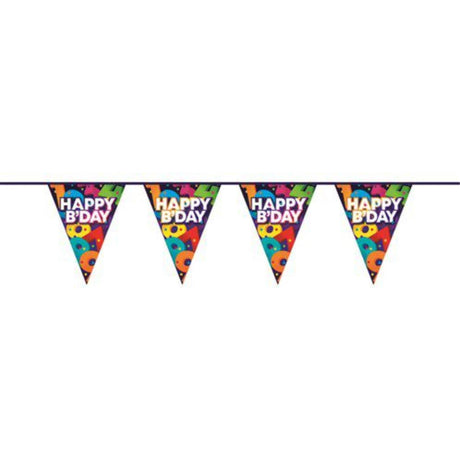 Ligne de drapeau Haza joyeux anniversaire 10m