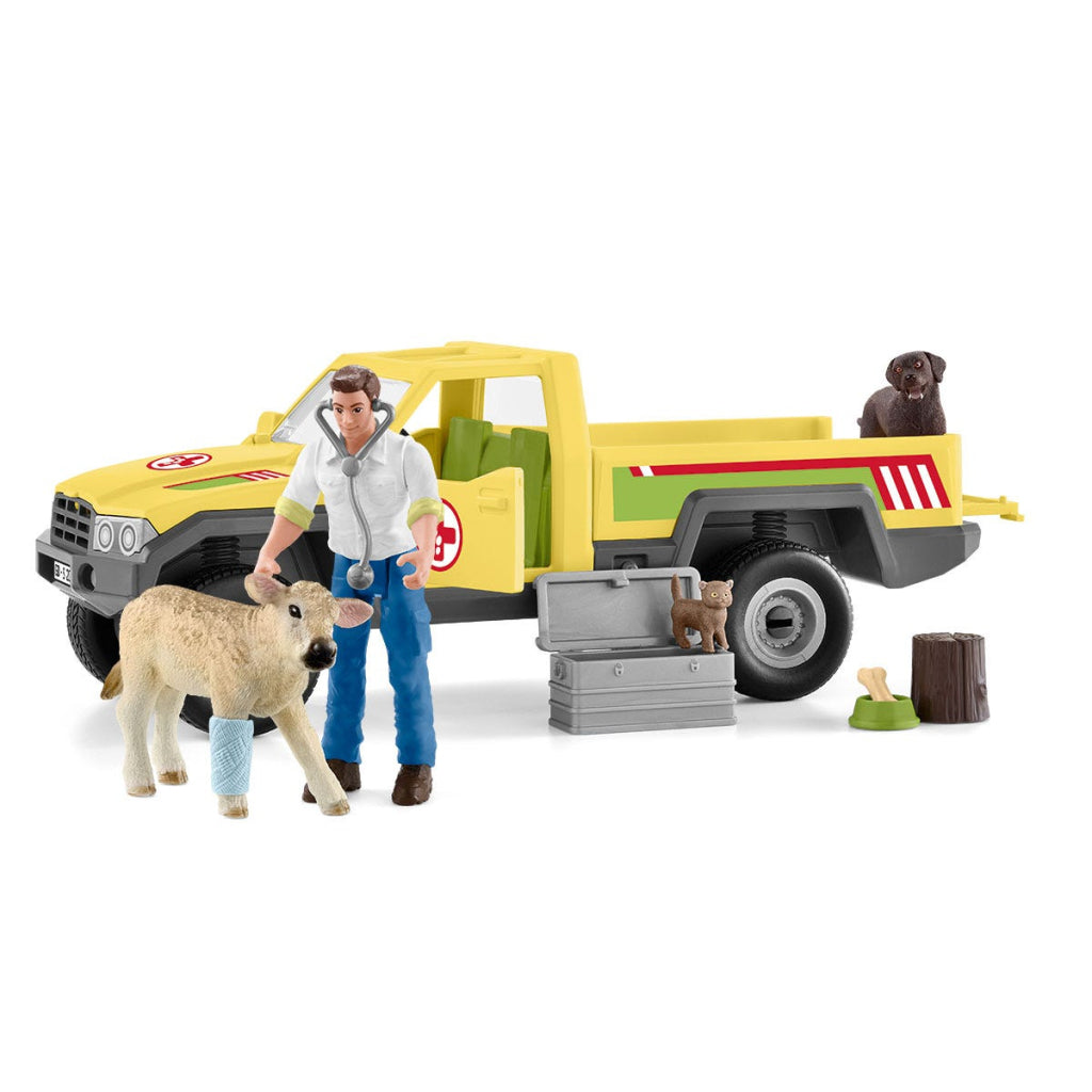 Visite vétérinaire de Schleich Farm World à la ferme