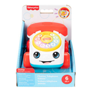 Jouet à pousser pour véhicule téléphonique Fisher-Price avec sons
