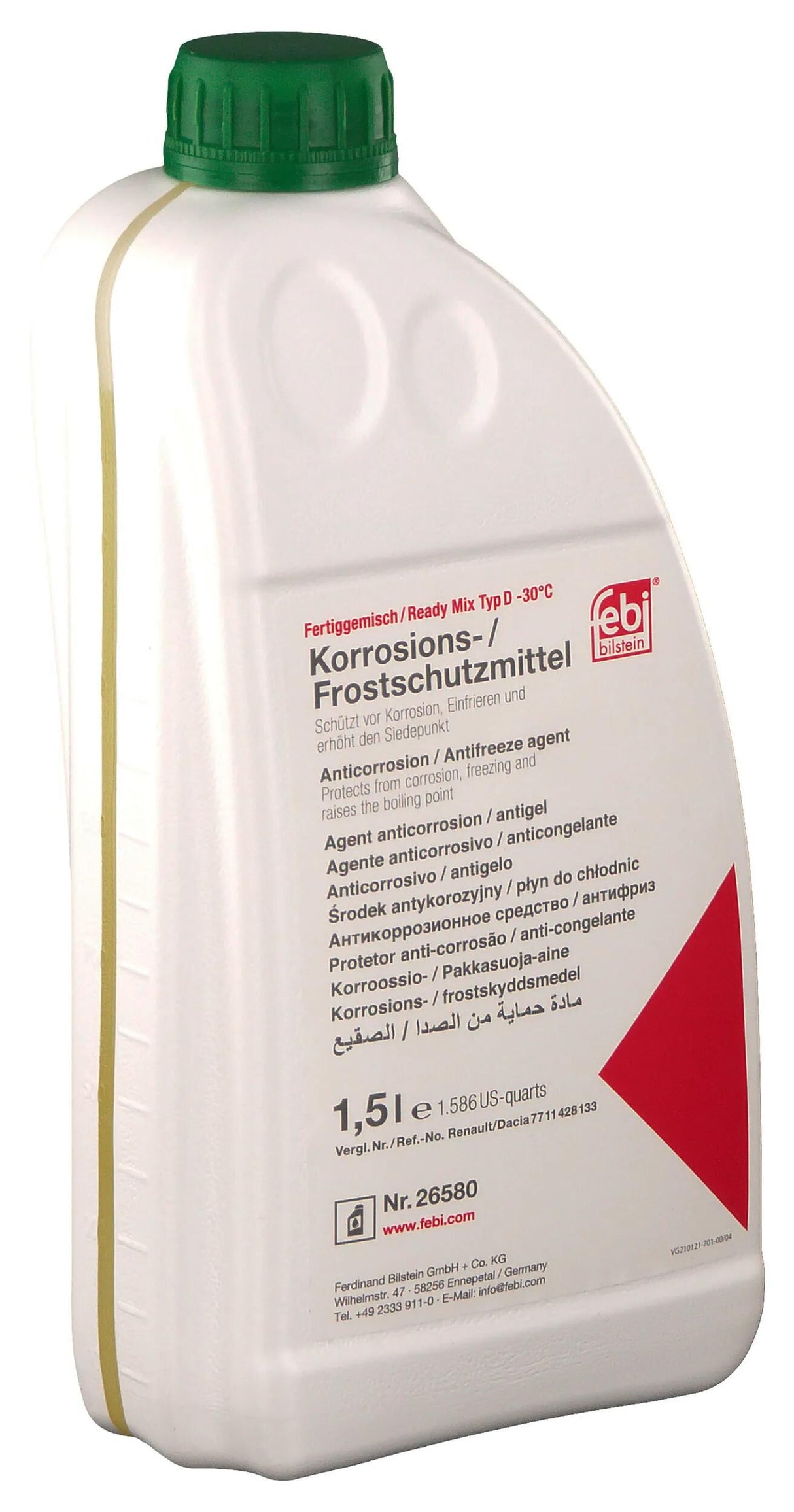 Febi Bilstein Febi Protection Radiateur Ready Mix Type D Antigel Type D Ready Mix Renault 1,5L