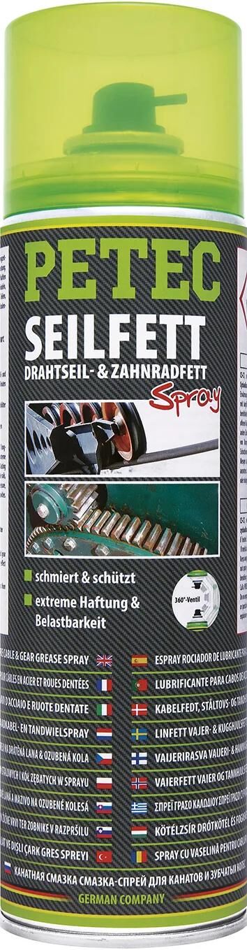 Petec lubrifiant adhésif seilfett graisse pour corde spray 500 ml