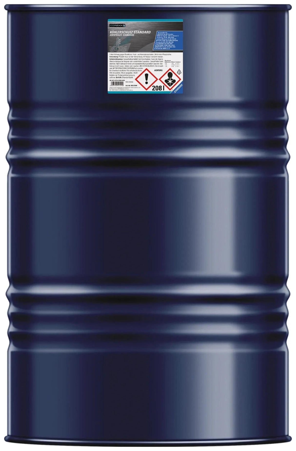 Corexx produit de protection de radiateur standard g11 antigel 208l standard (g11)