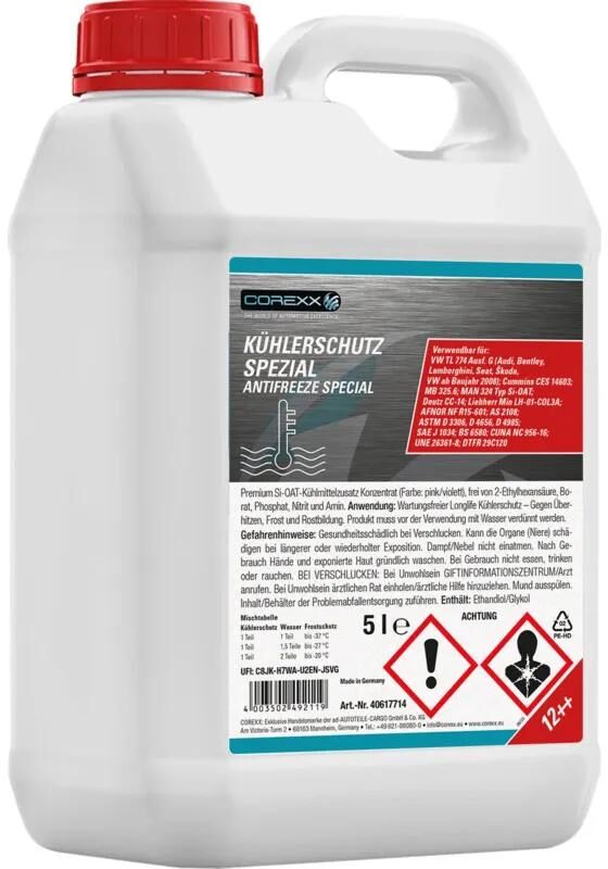 Corexx agent de protection de radiateur spécial g12++ antigel spécial 5 l (g12++ g13)