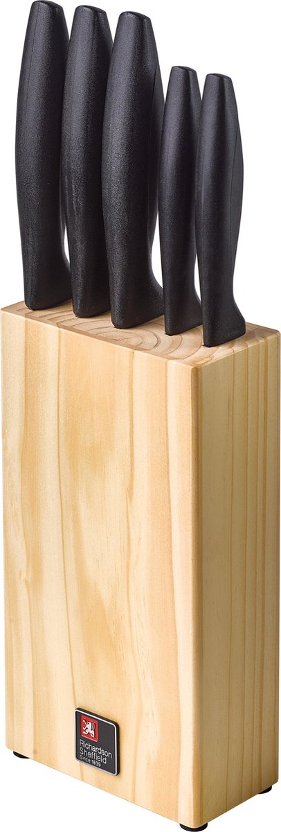 Bloc à couteaux en bois Richardson Sheffield avec 5 couteaux