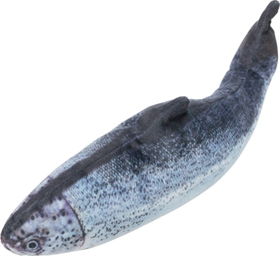 Trixie éclaboussant du poisson avec de l'herbe à chat en tissu