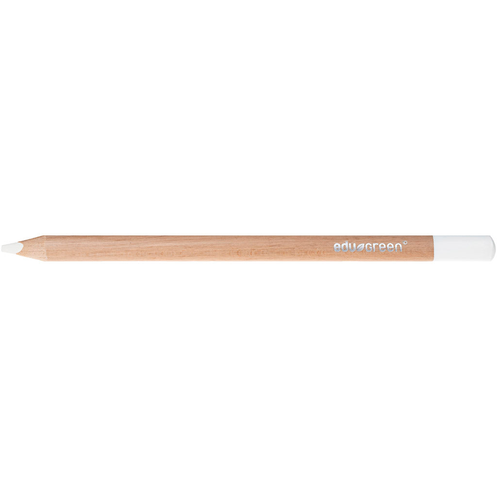 Crayons de couleur Edu3 edugreen jumbo, recharge 5 mm, blanc, 10 pièces 1 boîte