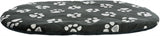 Trixie Dog Cushion Jimmy Oval noir avec Pootprint