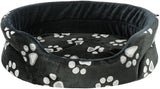 Panier de chien Trixie Jimmy Black ovale avec imprimé jambe