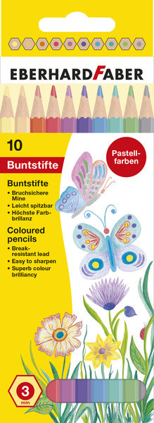 Eberhard faber ef-514810 crayons couleur pastel 10 pièces