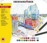 Eberhard faber ef-516124 crayons de couleur étui en métal de 24 pièces