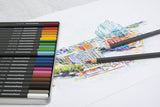 Eberhard faber ef-516124 crayons de couleur étui en métal de 24 pièces