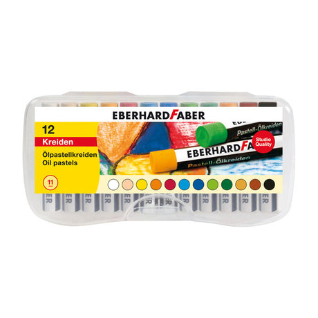Eberhard faber ef-522013 craie pastel à l'huile 11mm boîte de 12 pièces assorties