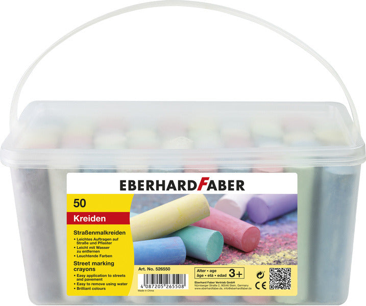 Eberhard Faber Eberhard Faber EF-526550 Sidewalk Chalk Busket z 50 dzieciami