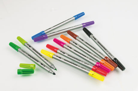 Eberhard faber ef-550010 duo de feutres 0,8+1-3mm étui assorti de 10 pièces