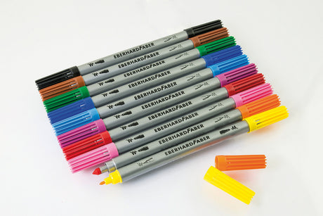 Eberhard faber ef-550010 duo de feutres 0,8+1-3mm étui assorti de 10 pièces